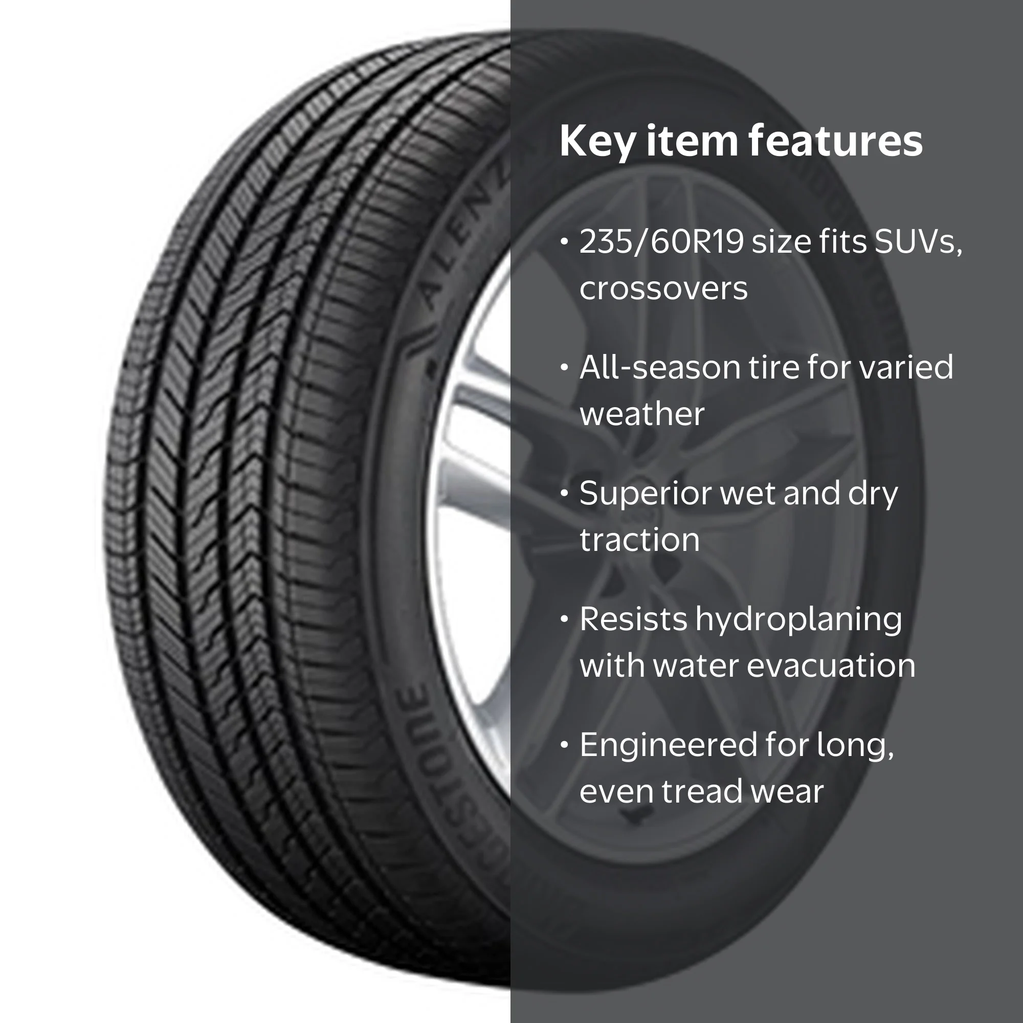 Bridgestone Alenza Sport A/S UHP All Season 235/60R19 103V