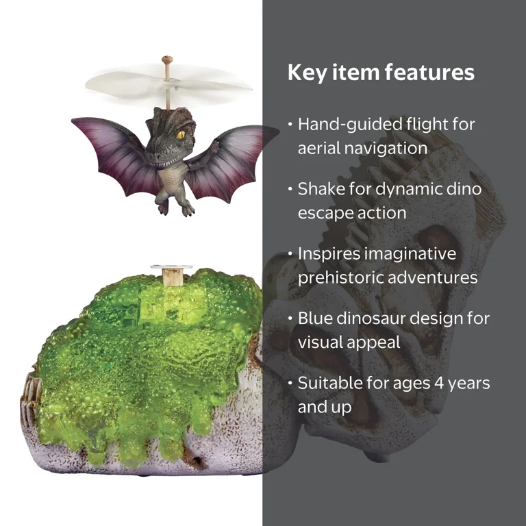 GrossMos Flying Dino Blue, Interactive, Ages 4+ Years - Walmart.com