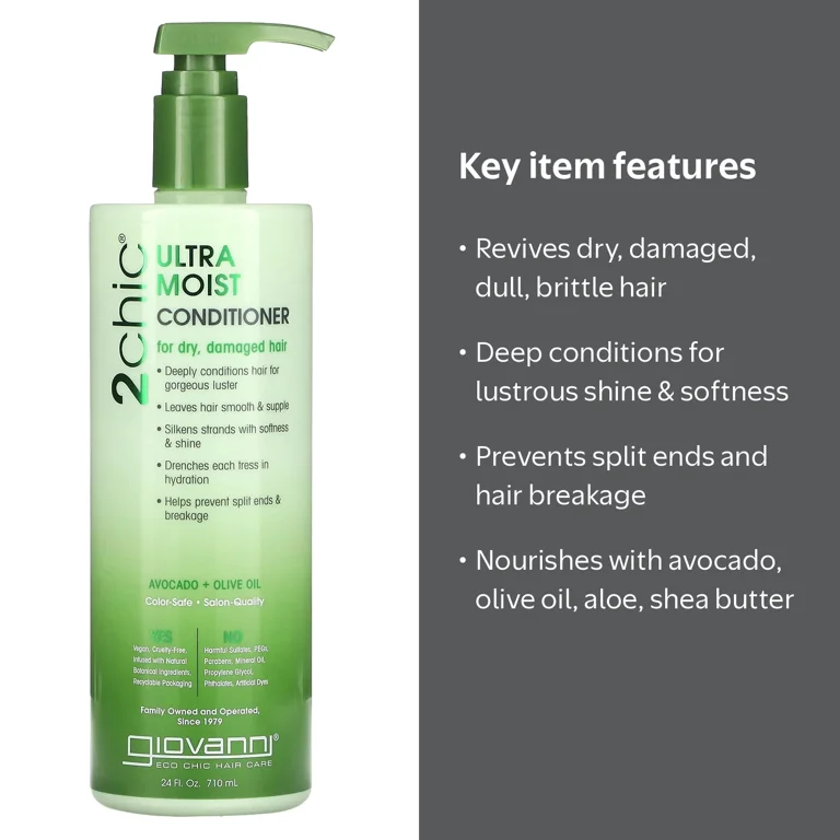 Giovanni 2chic Organic Ultra Moist Conditioner, Deep Hydration for