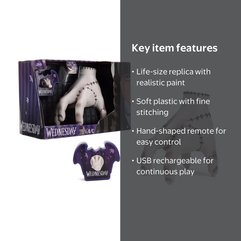 Jada Toys Wednesday Addams Thing RC Life-Size Remote Control Toy