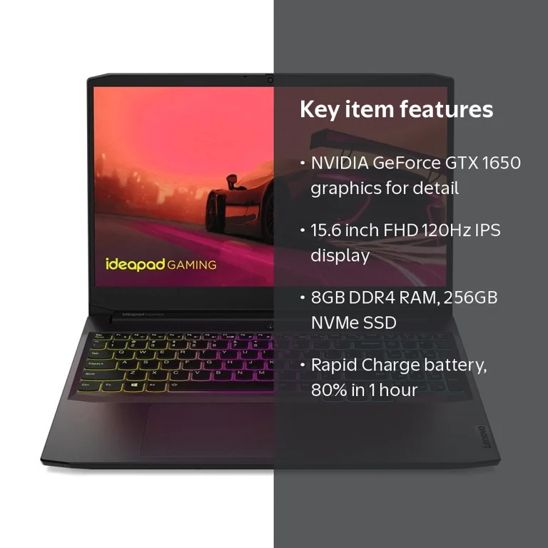 LENOVO Ideapad Gaming 3 Laptop, 15.6