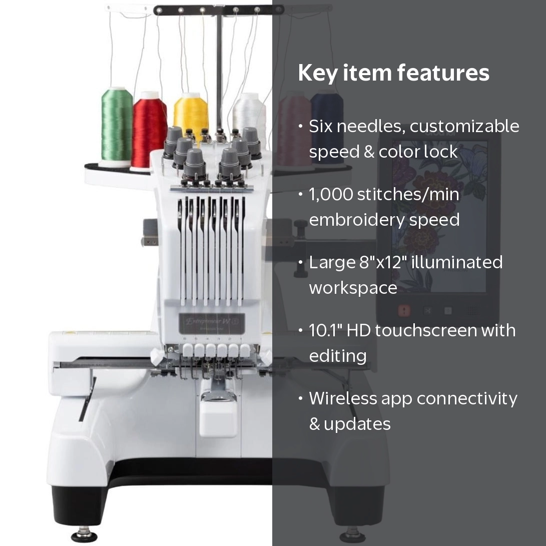 Free Shipping! Brother Entrepreneur W PR680W 6-Needle Embroidery