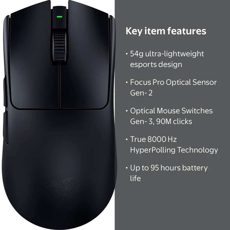 Razer, Gaming Mouse, Viper V3 Pro, Wireless Optical Black