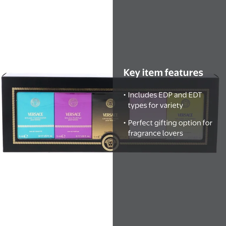 MINI VERSACE 5PC SET, UNISEX PERFUME, GIFT SET - Walmart.com