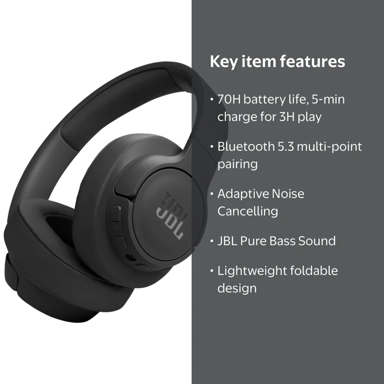JBL, Tune 770NC, Adaptive Noise Cancelling Wireless Headphones
