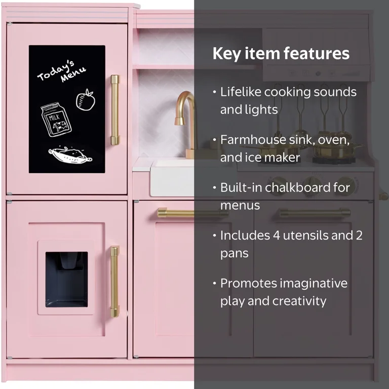 Best Choice Products Pretend Play Kitchen with Framed Chalkboard