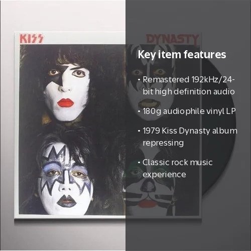 Kiss Dynasty Vinyl LP, 180g audiophile reissue with remastered