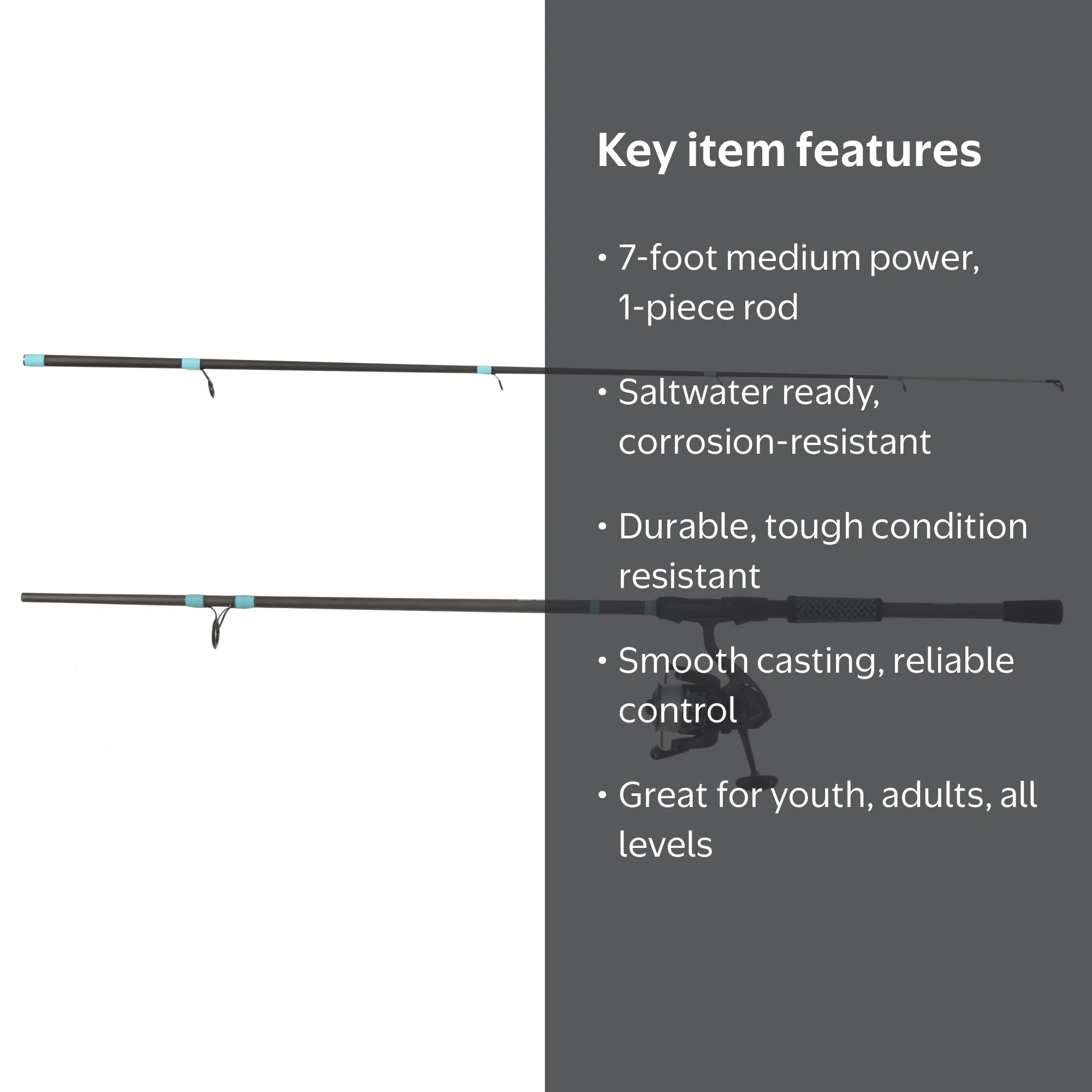Tsunami Citadel Spin Fishing Combo 7' Medium – 1-Piece - Walmart.com