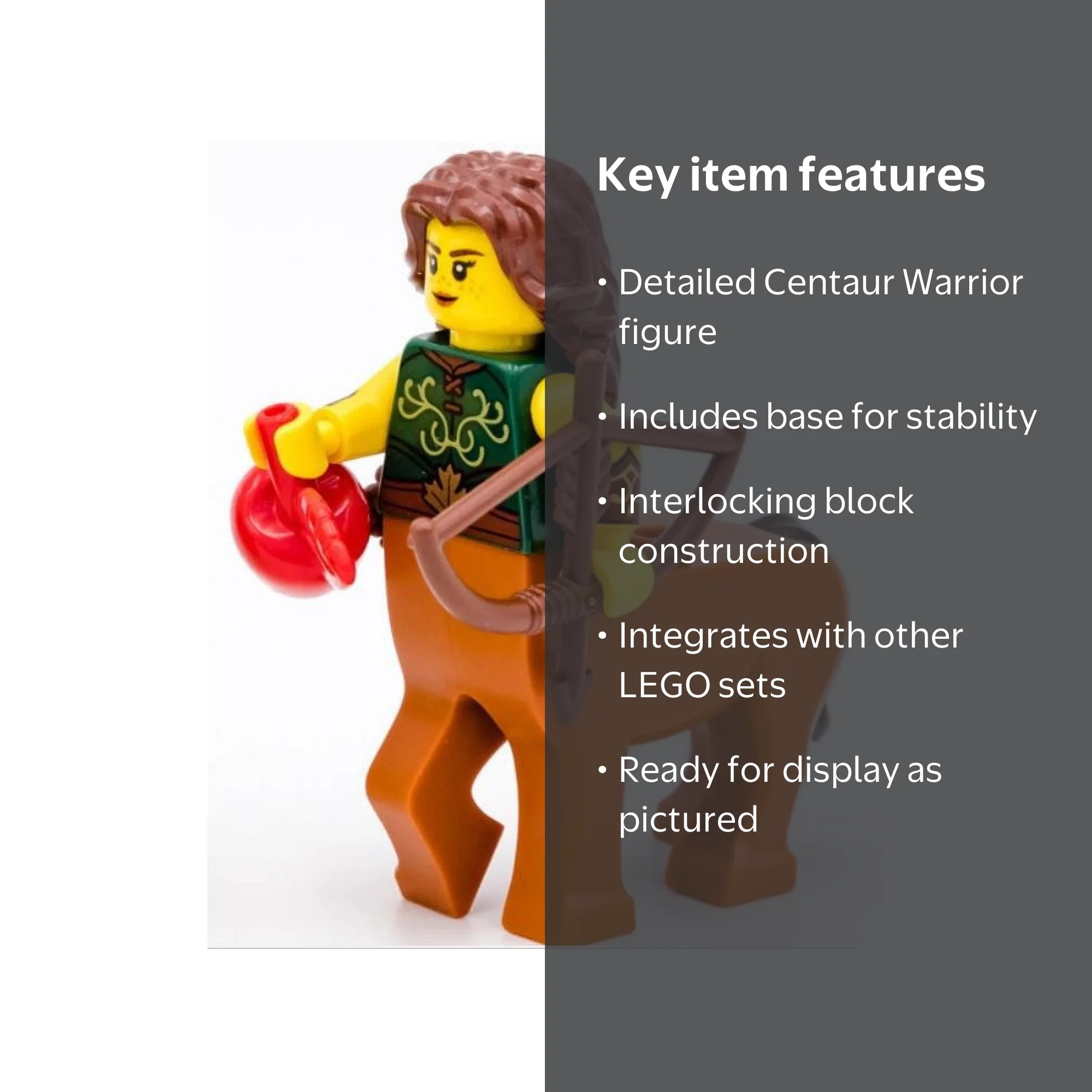 LEGO Series 21 Centaur Warrior Minifigure, Detailed Design