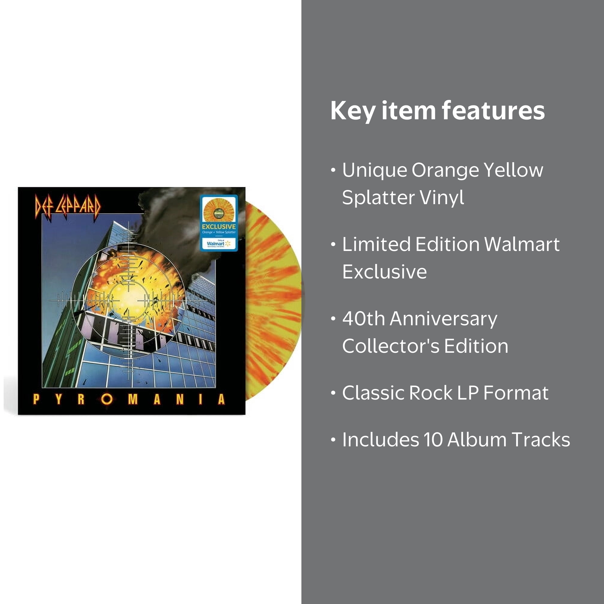 Def Leppard - Pyromania 40th (Walmart Exclusive Orange & Yellow