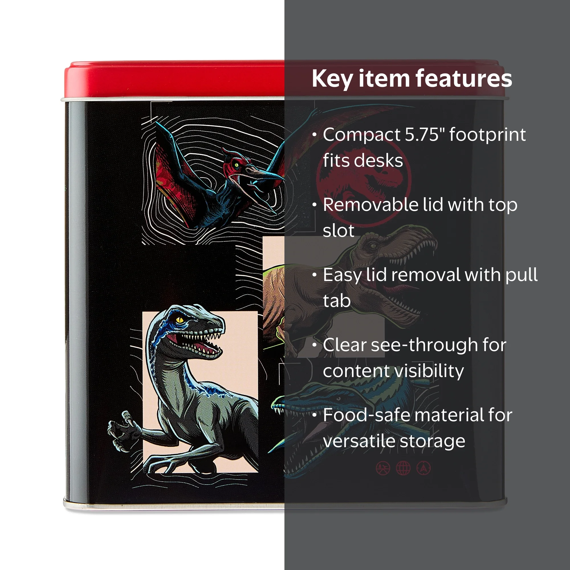Jurassic Park Square Shaped Tin, Mailbox - Walmart.com