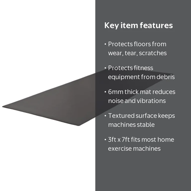 XTERRA Fitness Treadmill Mat, Shock Absorbing Heavy Duty Pad, 3ft