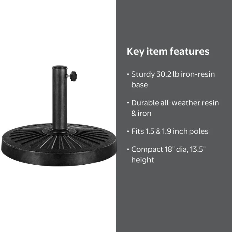 30 lb patio umbrella base Add-On Weight Enhance your patio setup with the Pellebant 30 lbs Alden Design 30 lb Heavy