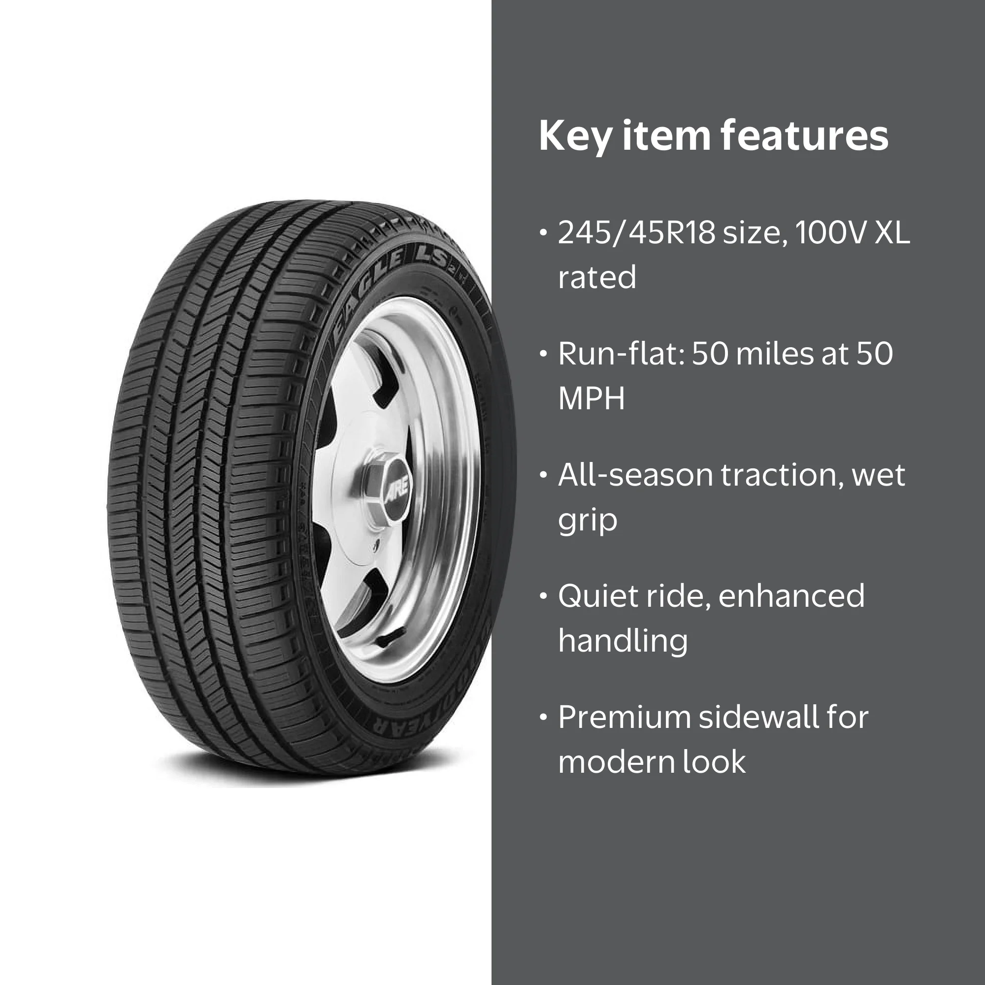 Goodyear Eagle LS-2 ROF Run Flat All Season 245/45R18 100V XL