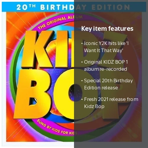 Kidz Bop 1 20th Birthday Edition, Children's Music Album, 2021
