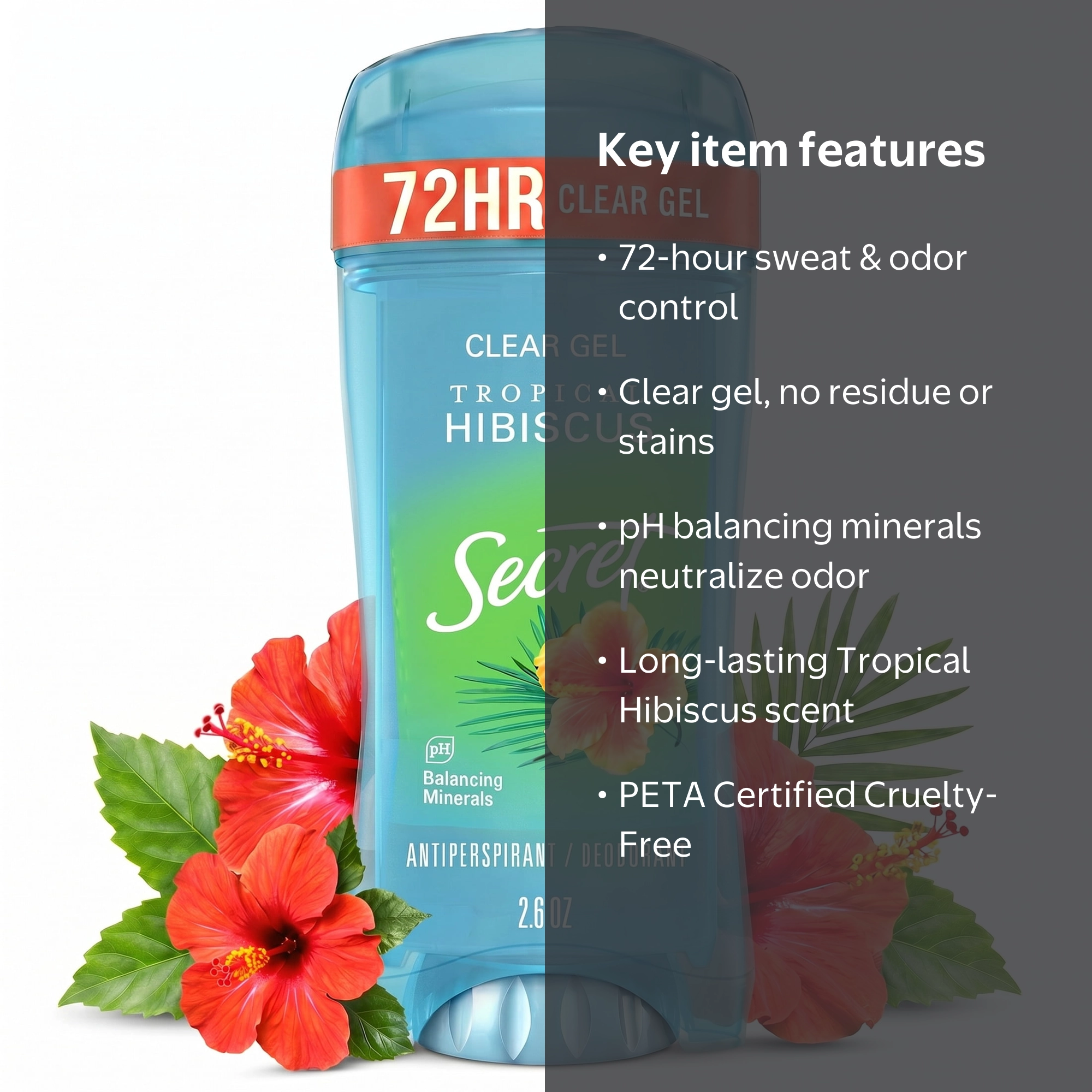 Secret Clear Gel Tropical Hibiscus Women's Antiperspirant