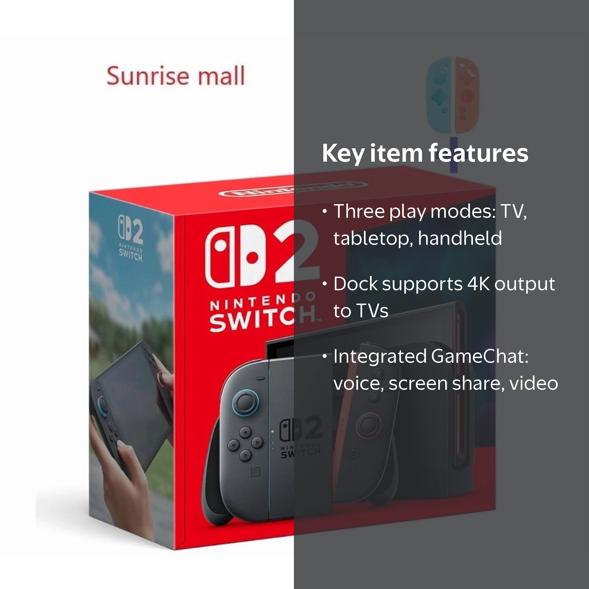 2025 Newest Nintendo Switch™ 2 Console with PTECH Controller Cover