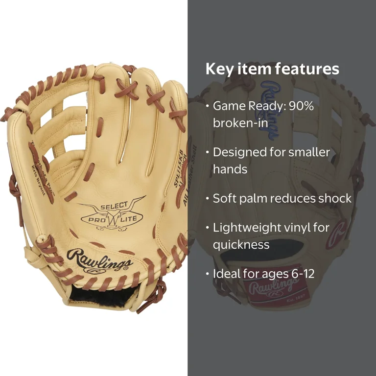 Rawlings, Youth Baseball Glove, 11.5 inch, Select Pro Lite
