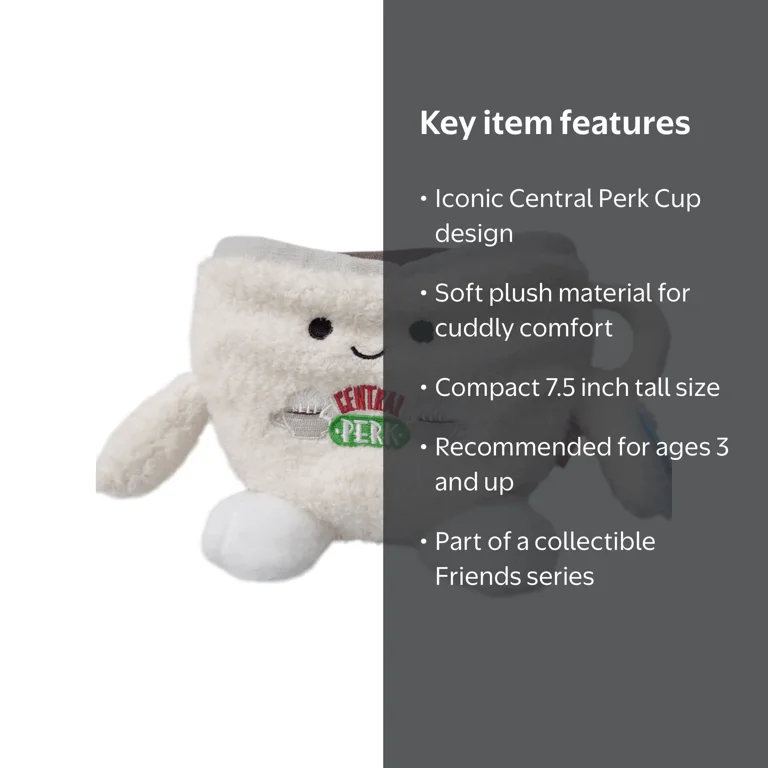 Bum Bumz Friends Central Perk Coffee Cup Plush 7.5