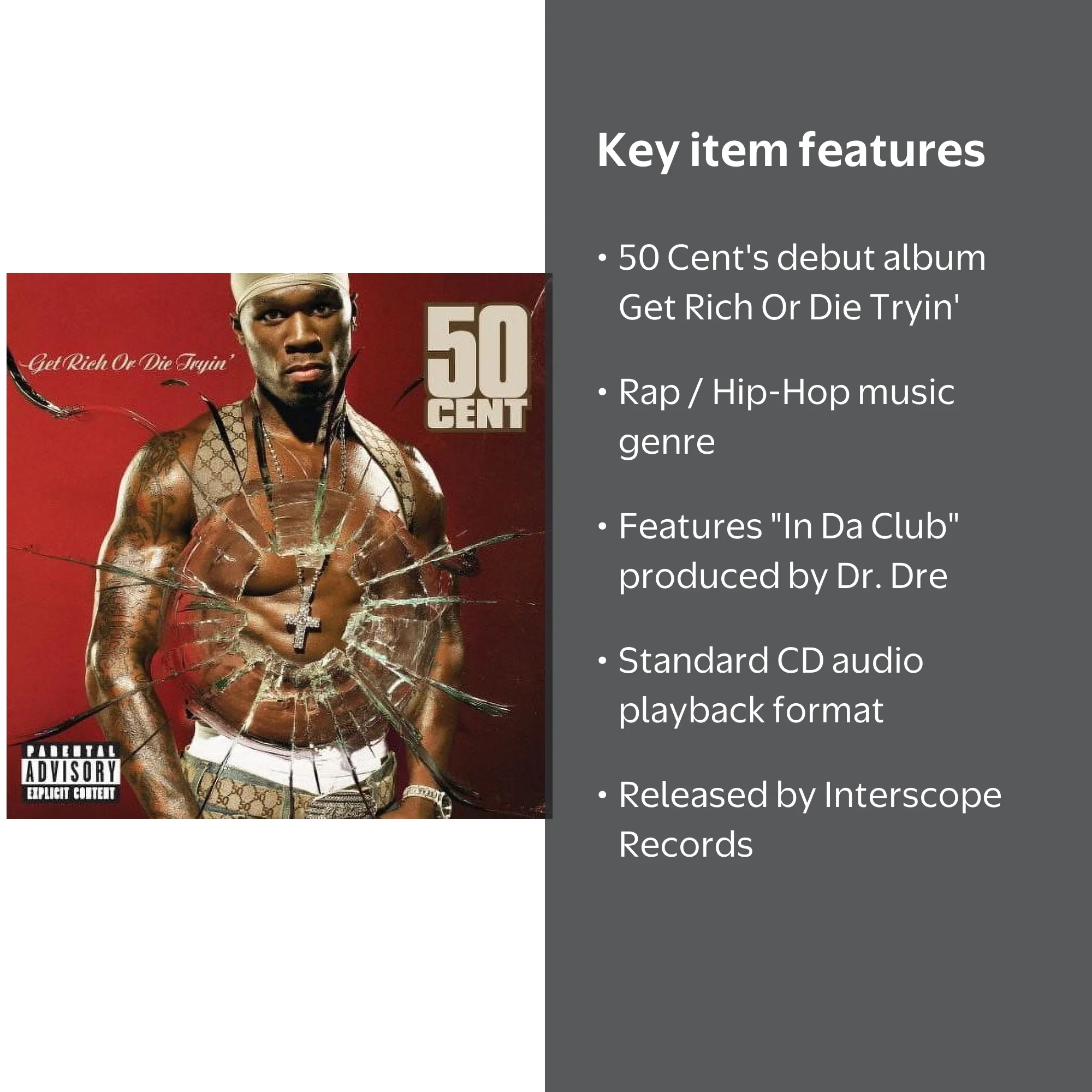 50 Cent - Get Rich Or Die Tryin' - Music & Performance - CD