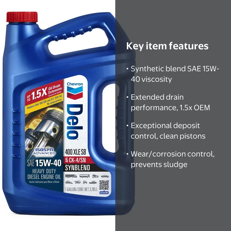 Delo, Heavy-Duty Diesel Motor Oil, 1 Gallon, SAE 15W-40 - Walmart.com