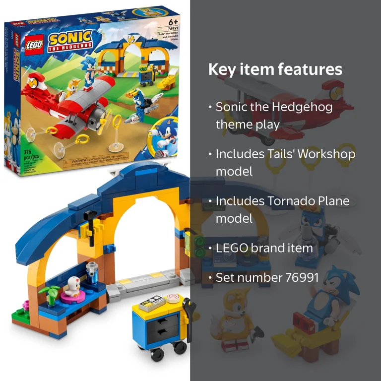LEGO Sonic the Hedgehog Tails' Workshop and Tornado Plane/76991
