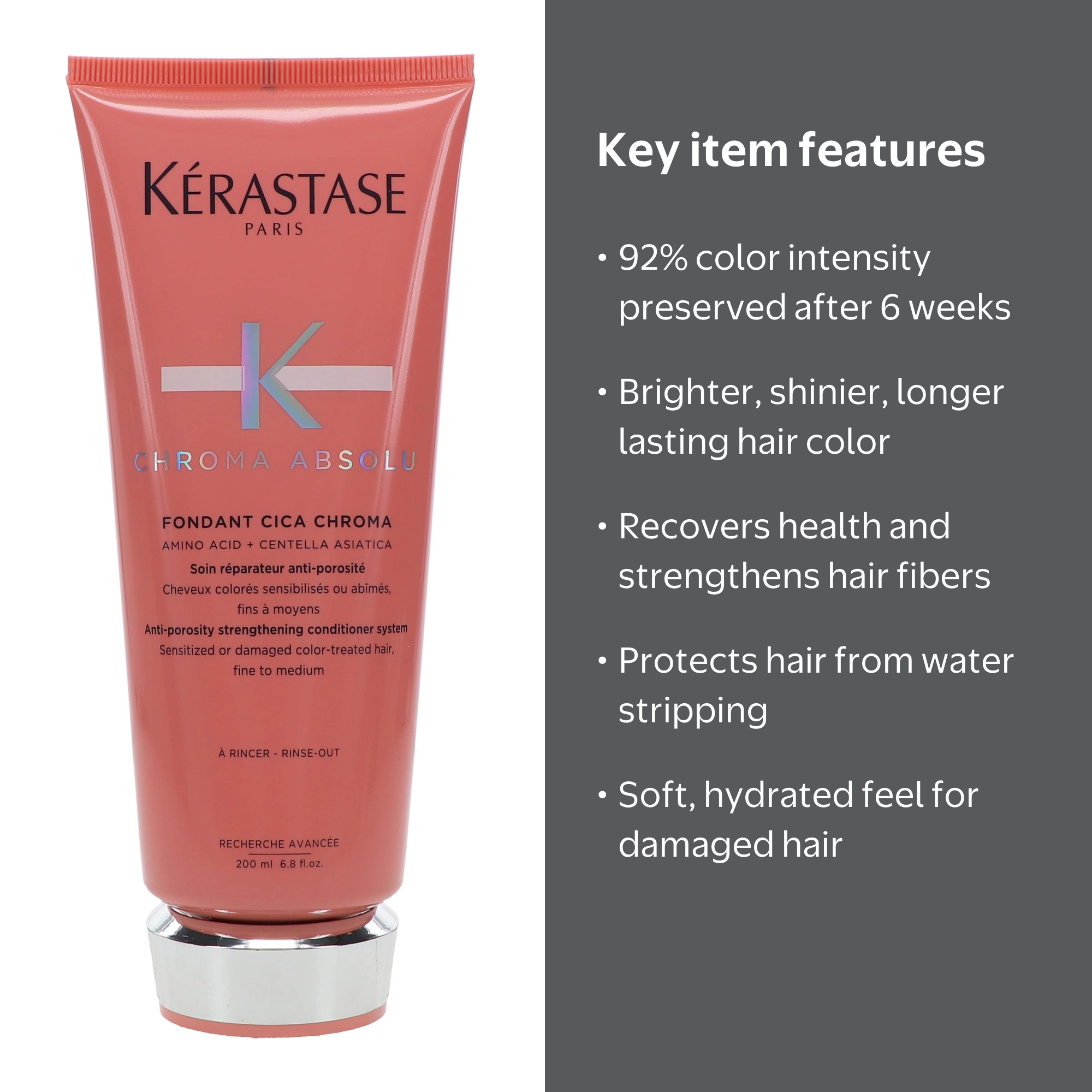 KerastaseChromaAbsoluFondant200ml３個新品未使用 Kérastase, Chroma Absolu Fondant Cica Chroma Conditioner, 6.8 oz
