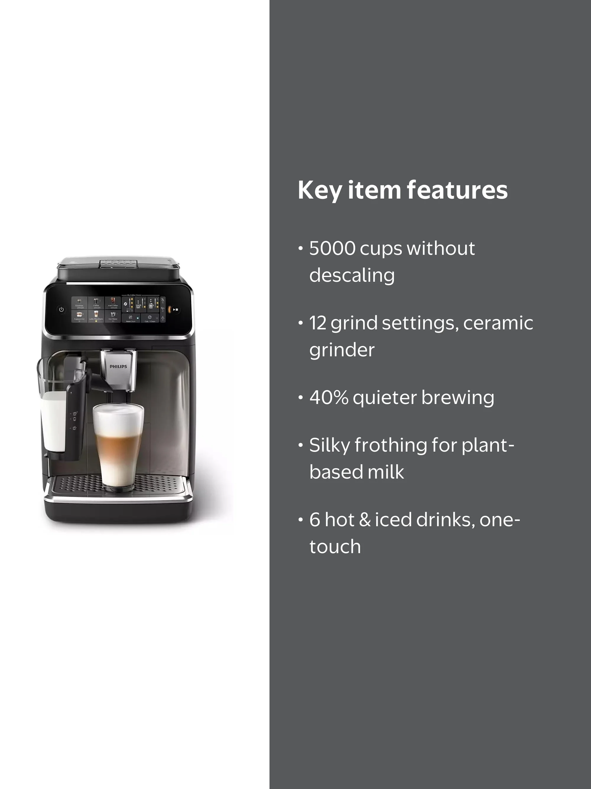 グレグレ Philips 3300-Series Espresso Machine - 6 Drinks, Touch Screen