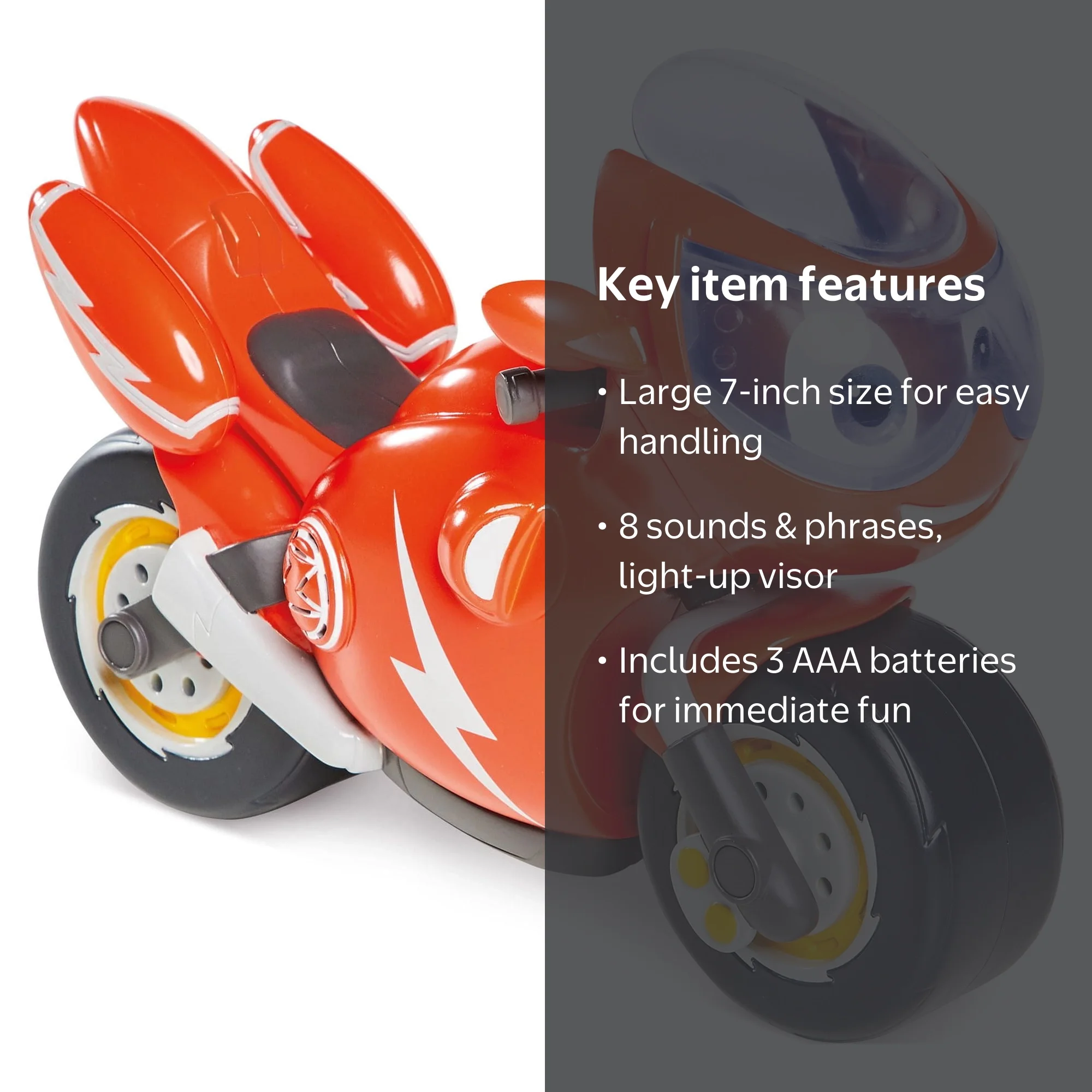 Ricky Zoom Lights & Sounds 7-Inch Toy Motorcycle with 8 Phrases