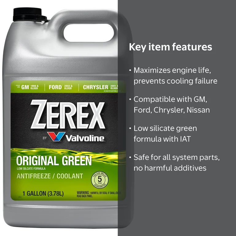 Zerex Original Green Antifreeze & Coolant, 1 Gal, Freeze
