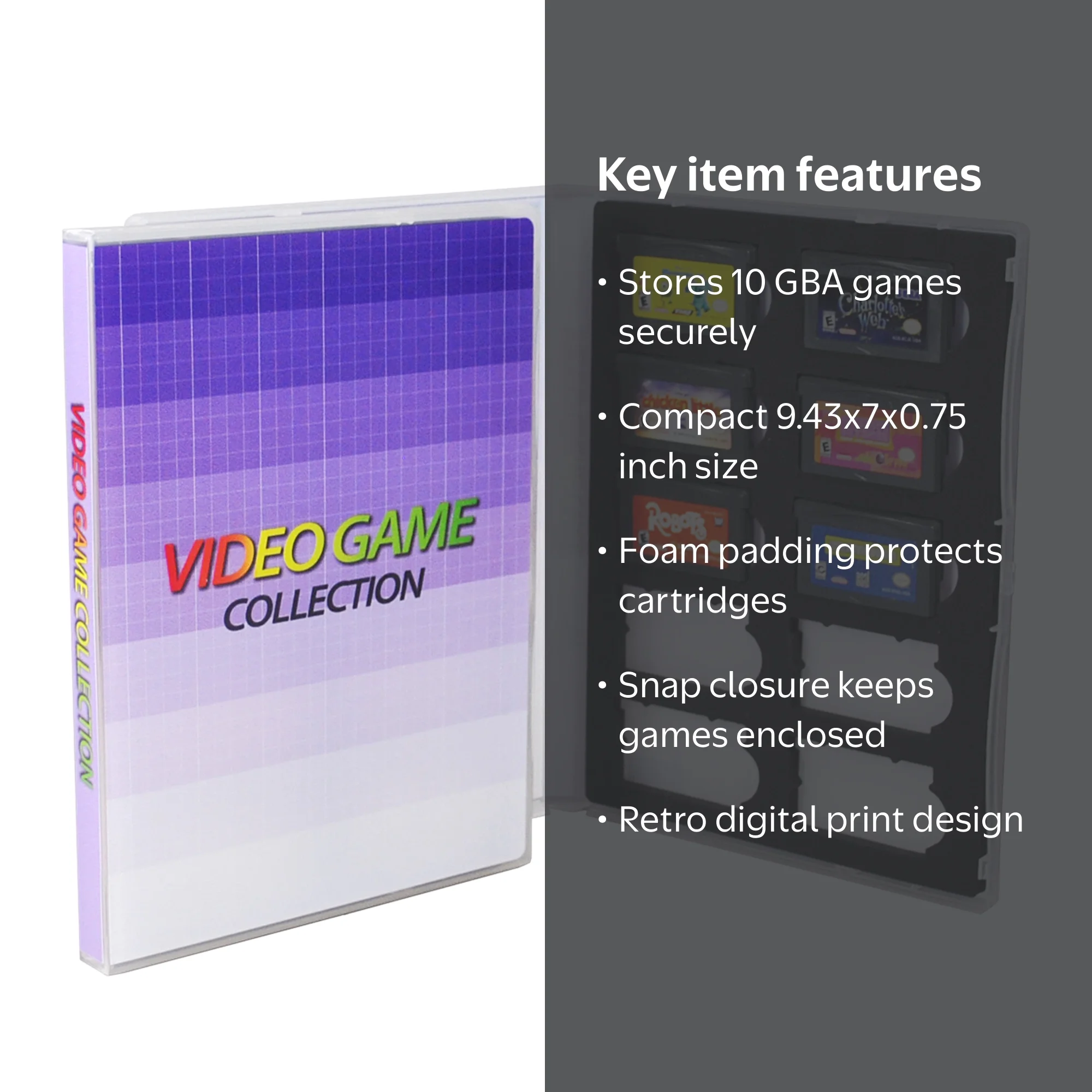UniKeep, Game Cartridge Storage Case, Holds 10 Games, Compact