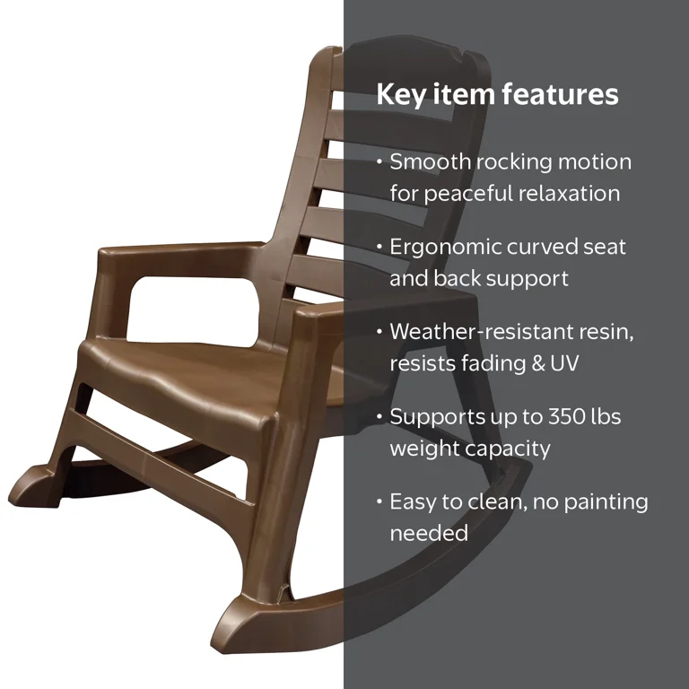 Big Easy Rocking Chair, Brown - Walmart.com