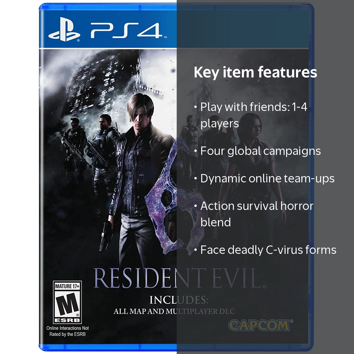 Resident Evil 6 PS4 - Action Horror Game with Four Distinct
