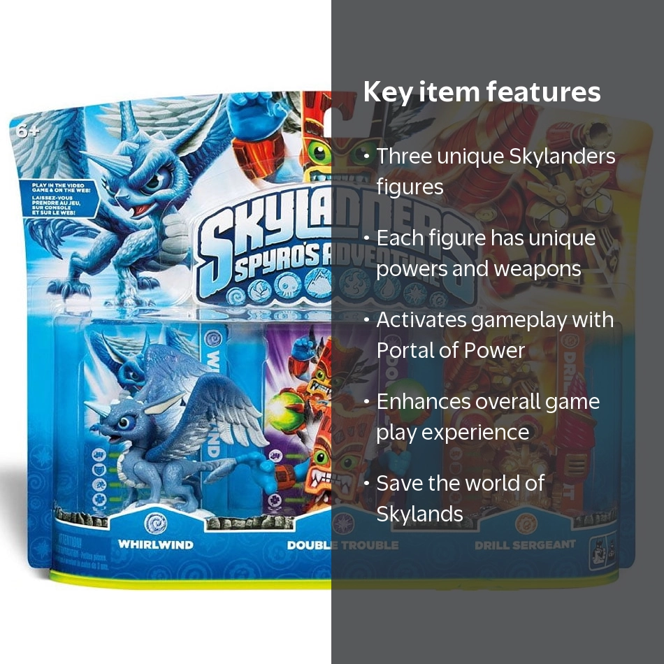 Activision Skylanders Spyro's Adventure 3pk, Whirlwind/Double