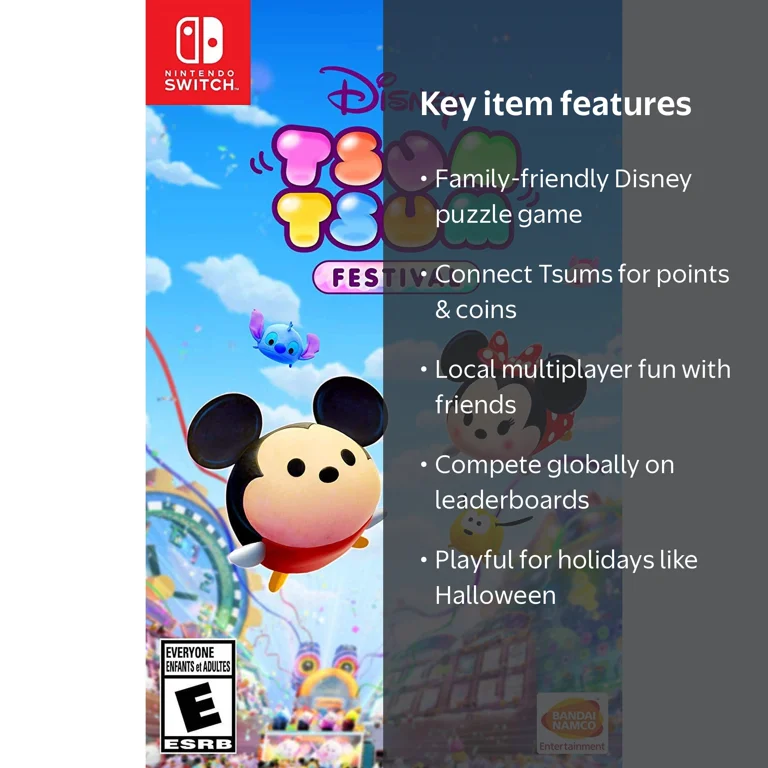 Bandai Namco, Disney TSUM TSUM FESTIVAL, Nintendo Switch - Walmart.com