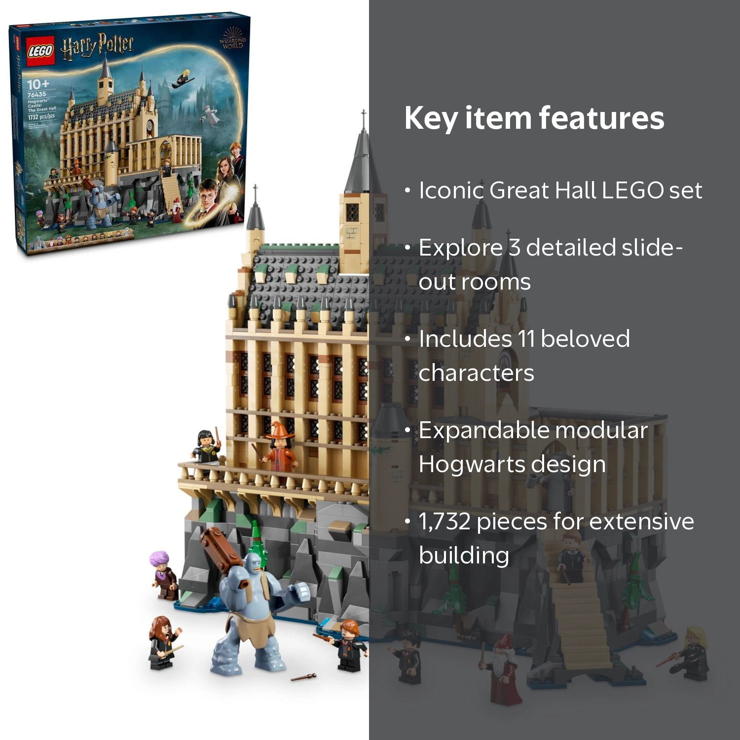 LEGO, Harry Potter Hogwarts Castle: The Great Hall, 76435, 1732