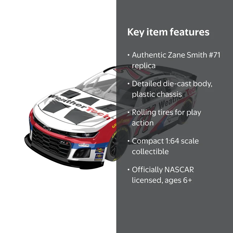 Lionel Racing NASCAR Authentics Zane Smith No. 71 WeatherTech 1:64