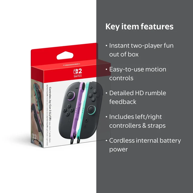 Joy-Con 2 (L)/(R) Light Purple / Light Green - Walmart.com