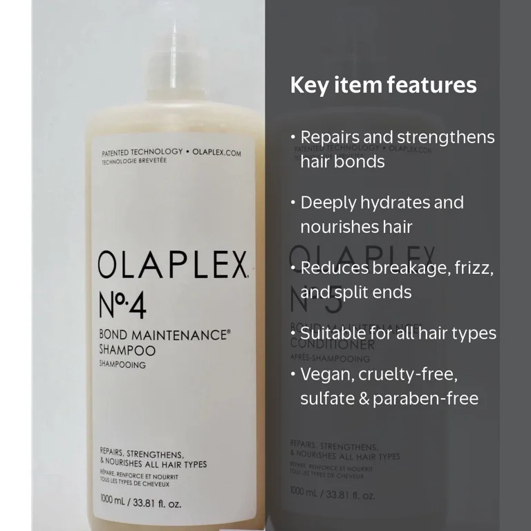 Olaplex No 4 & No 5 Shampoo and Conditioner Duo, 33.8 oz with Pump
