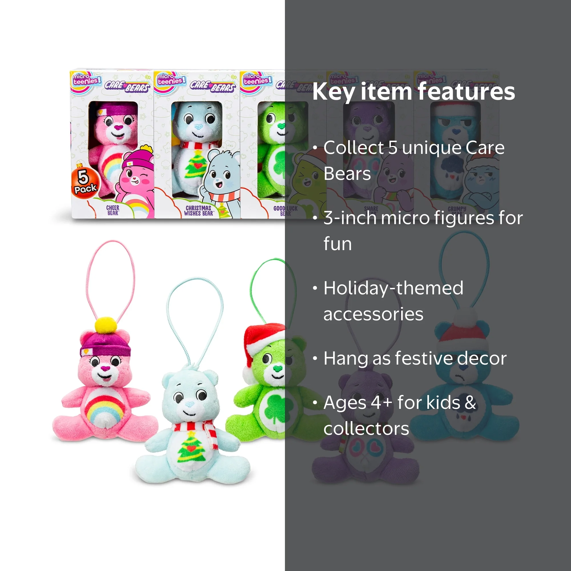 Care Bears, Micro Teenies Care Bears Holiday 5-Pack Treasure Box