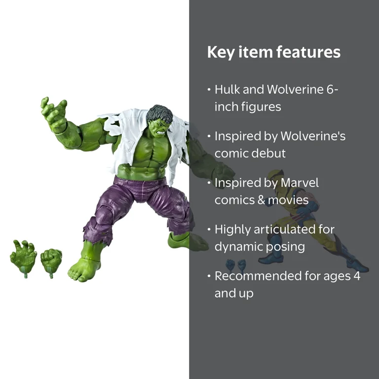 Free Shipping! Marvel Legends Series 80th Anniversary Hulk and
