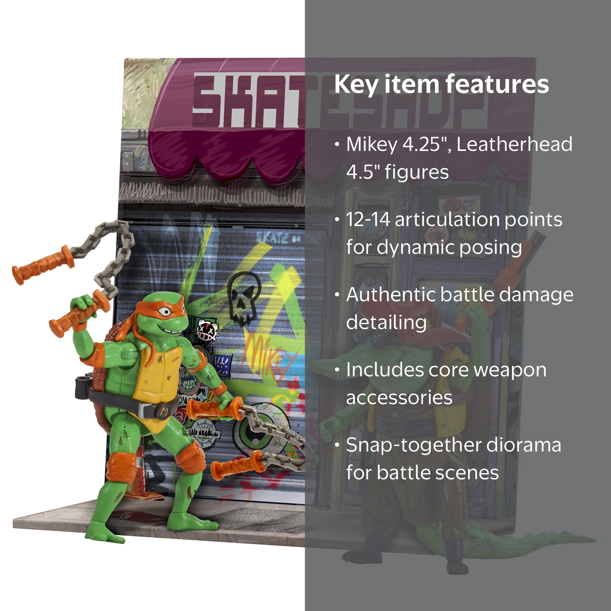 1/6 scale figure B3 genuine leather本革未使用 Teenage Mutant Ninja Turtles Mutant Figure 2 Pack, Mikey vs