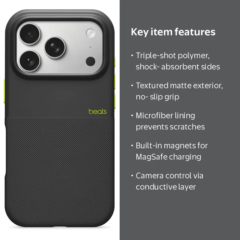 Beats iPhone 17 Pro Rugged Case with MagSafe and Camera Control