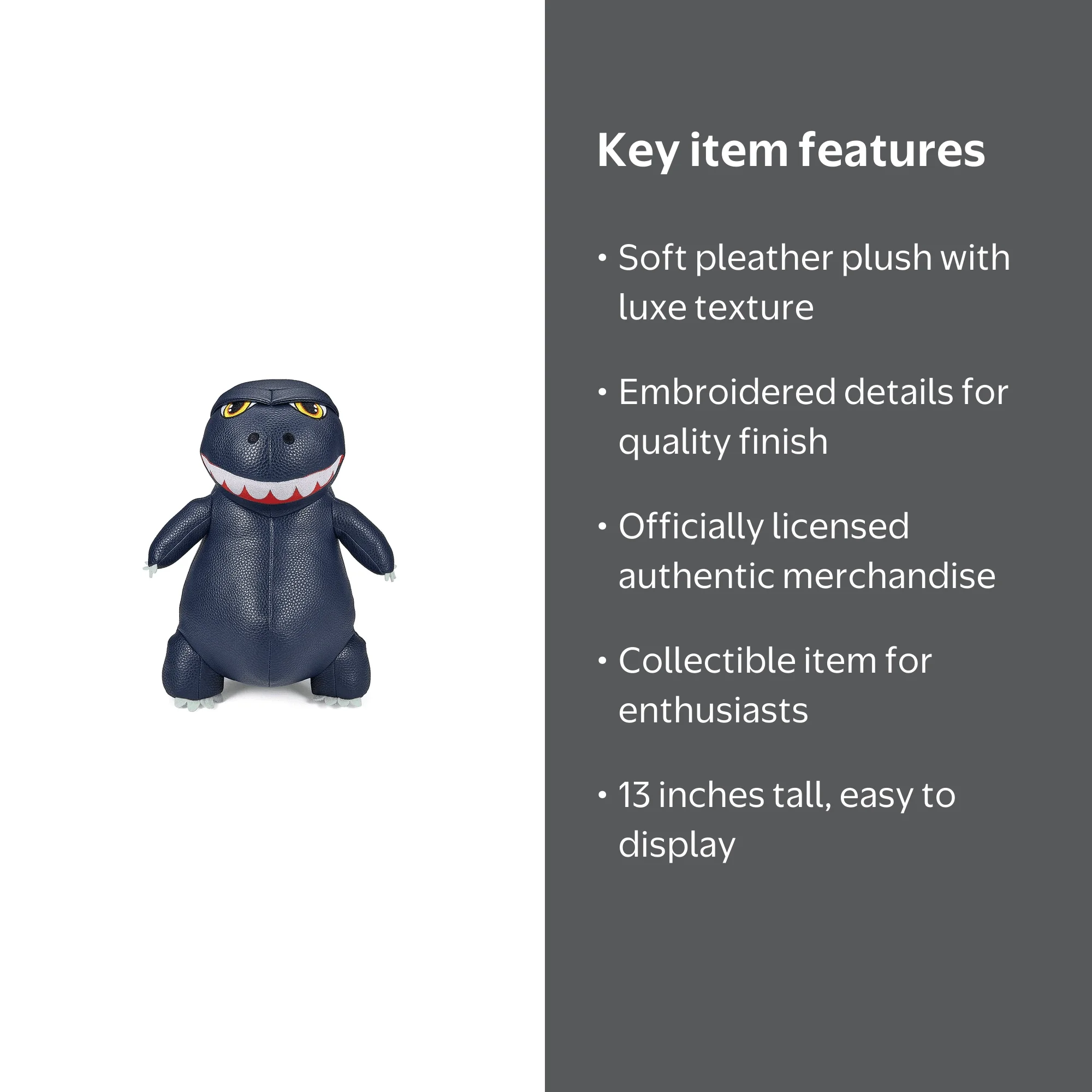 Kidrobot Godzilla Plush (Premium Blue Pleather) - Walmart.com
