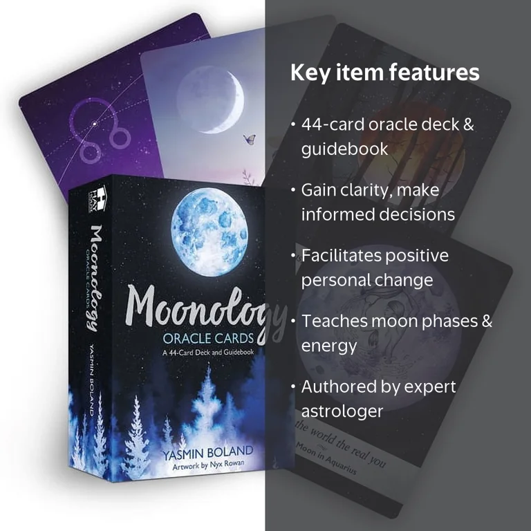 Moonology Oracle Cards: Wisdom Guidebook with 44-Card Moon