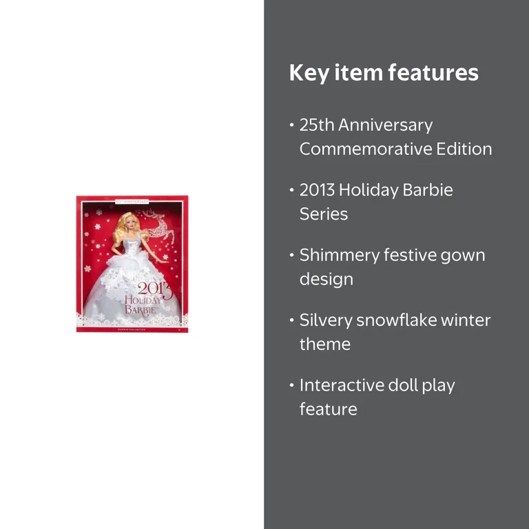 Barbie, Holiday Doll, 2013, Silver Anniversary Festive Gown