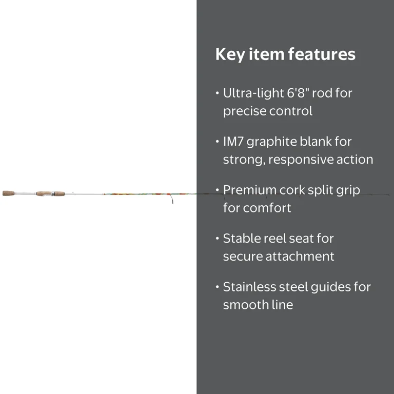 ProFISHiency Krazy 6ft 8in Ultra Light Spinning Graphite Fishing