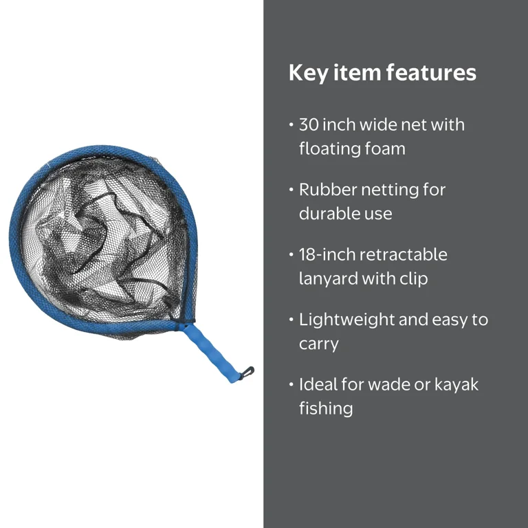 30 inch fishing net Fish 30cm / 12" Fine Mesh : Pet Supplies Never lose a landing net again Heavy Duty Koi Pan Net