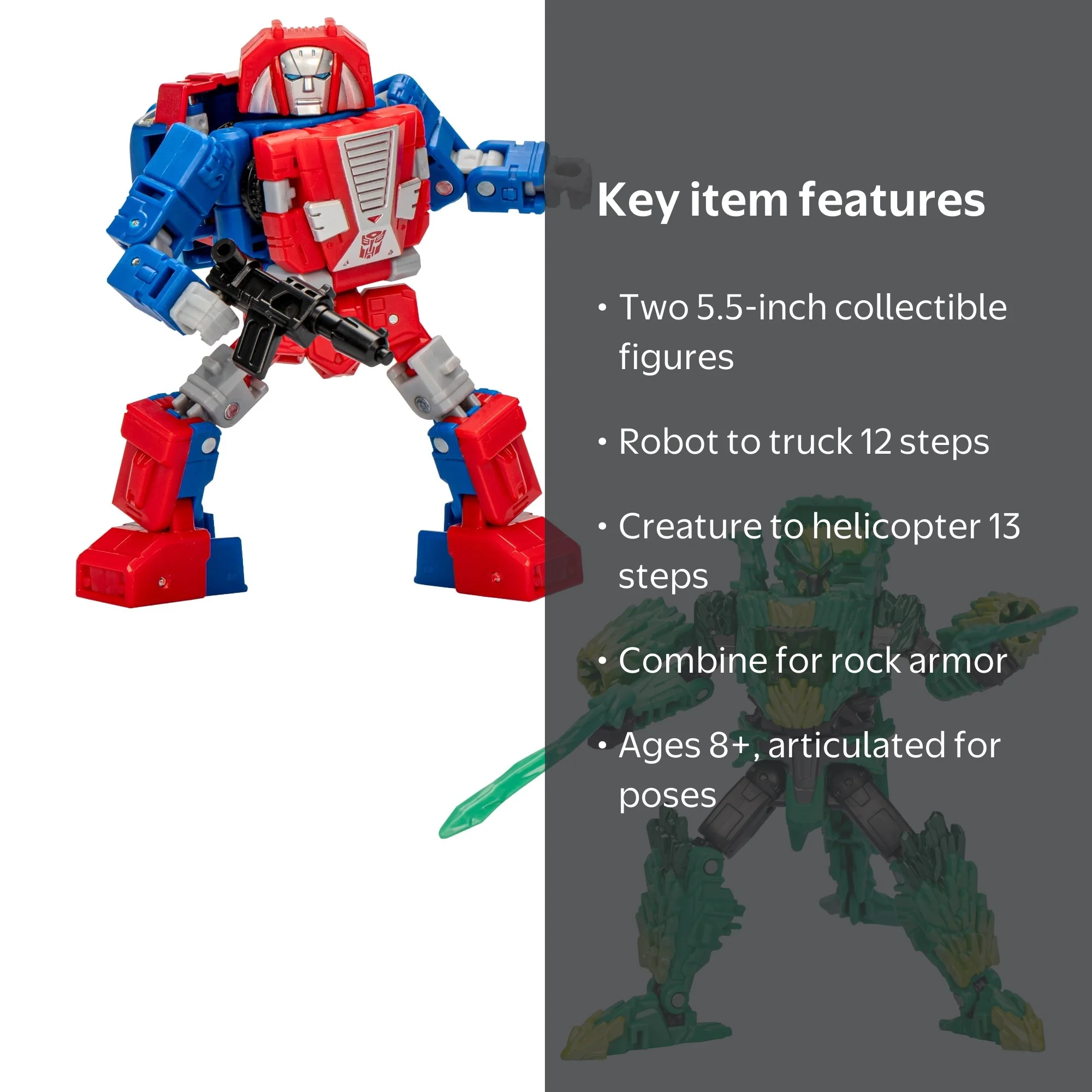 Transformers G1 Universe Autobot Gears and Infernac Shard Action
