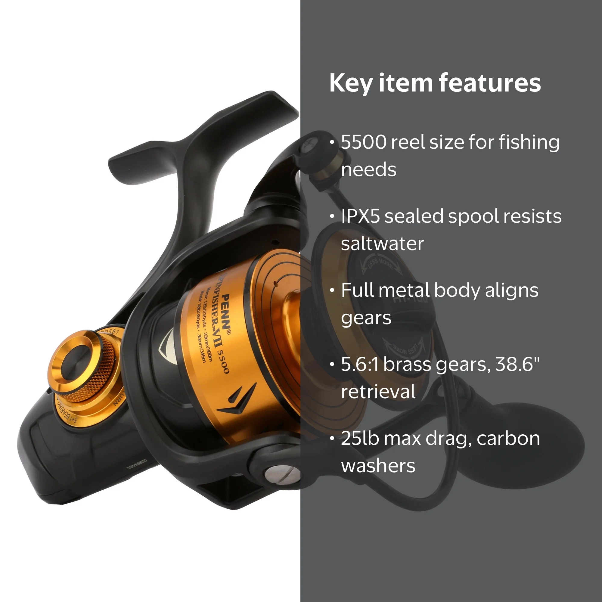 PENN Spinfisher® VII Spinning Reel, 5500 Size Fishing Reel